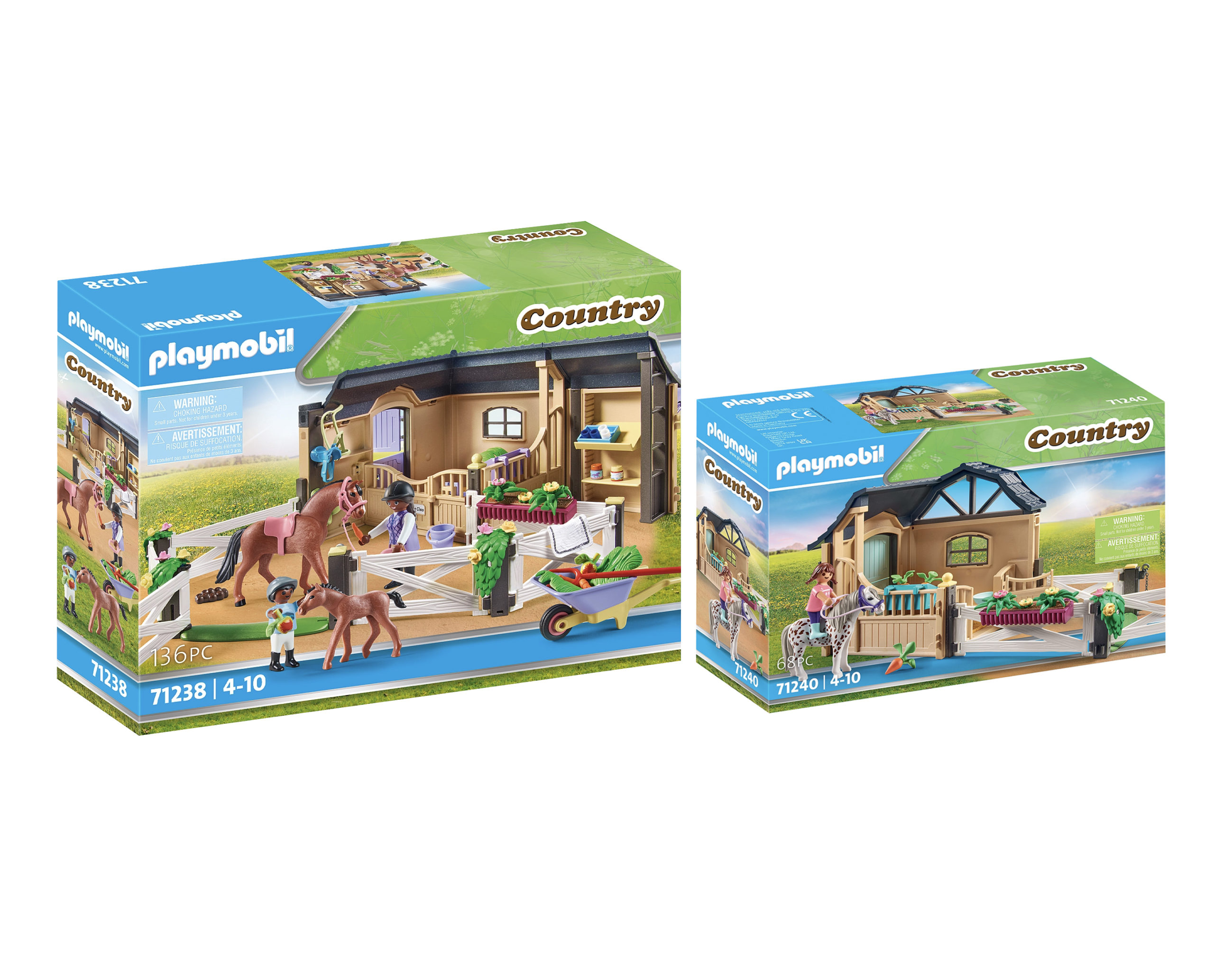 Playmobil - Riding Stable Two-Set Bundle (Value: $125)